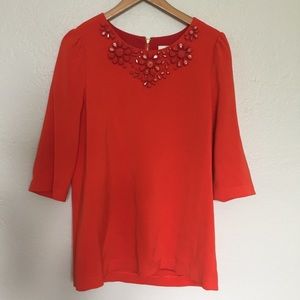 Embellished Red Women's Top